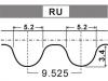 Courroie crantée Timing Belt:RF7J-12-205