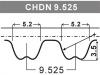 Courroie crantée Timing Belt:924F6 K288 AB